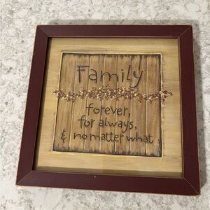 Family forever, for always, no matter what Country decor sign